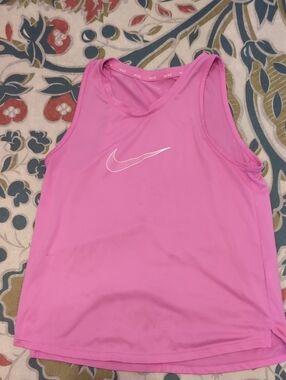 Nike Pink Workout Tank with White Swoosh